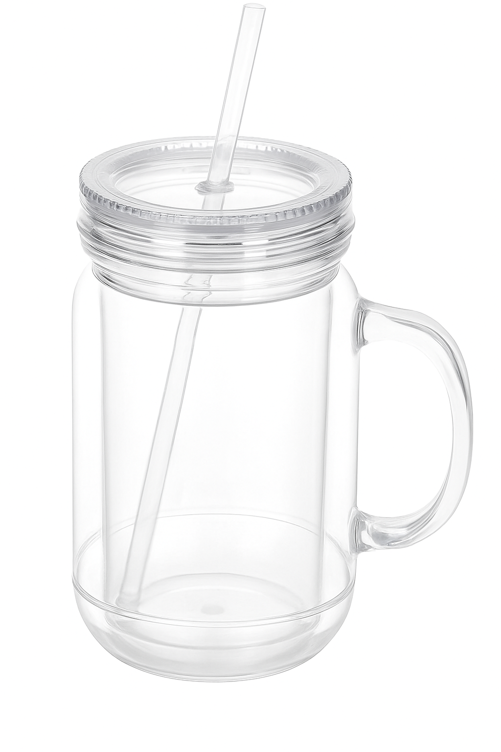 17 oz Mason Jar Snow Globe w/ Handle